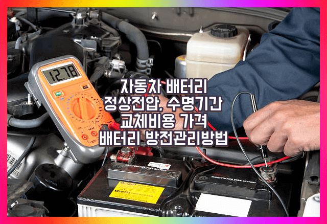 자동차 배터리 전압 기준 및 배터리 관리방법